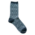 National style diamond pattern men's short crew socks